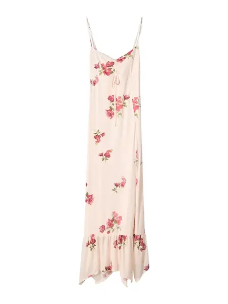 Bershka Letné šaty  zelená / ružová / ružová