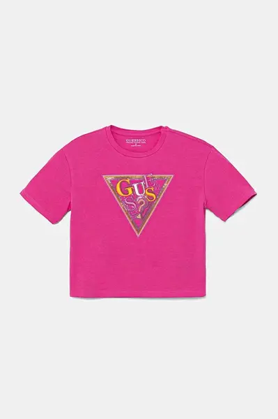 Dětské tričko Guess růžová barva, J5GI04 K6YW4