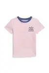 Bavlněné tričko Polo Ralph Lauren růžová barva, 312971117001