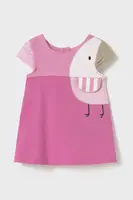 Dětské bavlněné šaty Mayoral Newborn růžová barva, mini, 1872