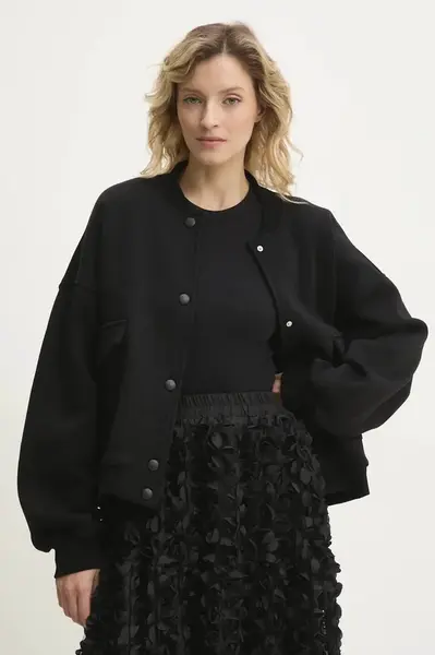 Mikina Answear.LAB dámská, černá barva, hladká