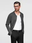 Ombre Men's plain zip sweater - graphite