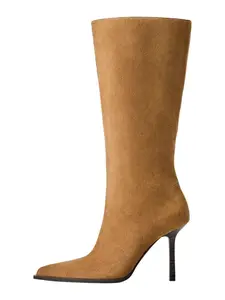 Bershka Čižmy  svetlohnedá