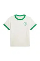 Dětské bavlněné tričko Polo Ralph Lauren bílá barva, 322964454001