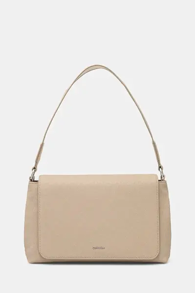 Kabelka Calvin Klein béžová barva, K60K613181