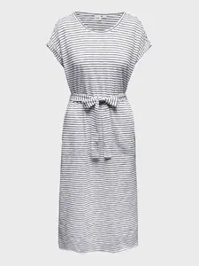 GAP Šaty short sleeve tie waist dress - Dámské