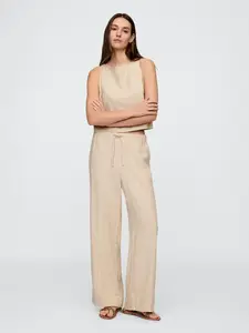GAP Linen Trousers Wide - Women's