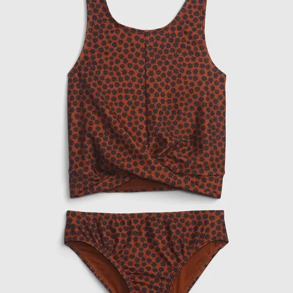 Hnedé dievčenské vzorované bikiny GAP