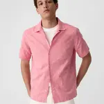 Oranžová pánska ľanová štandard košeľa GAP