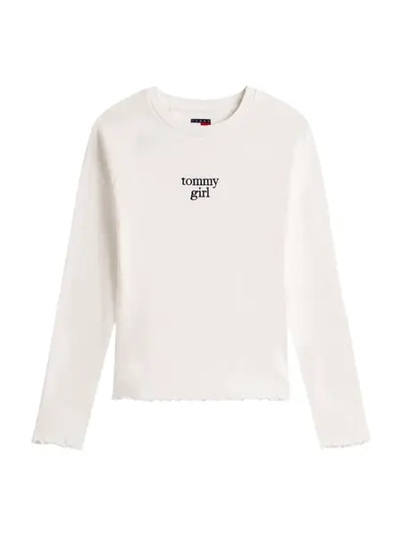 Tommy Jeans Tričko  krémová / čierna