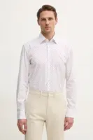Košile BOSS pánská, bílá barva, slim, s klasickým límcem, 50532871
