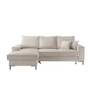 P & B ROHOVÁ SEDAČKA, textil, béžová