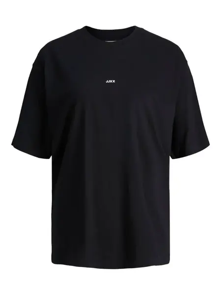 JJXX Oversize tričko 'Andrea'  čierna / biela