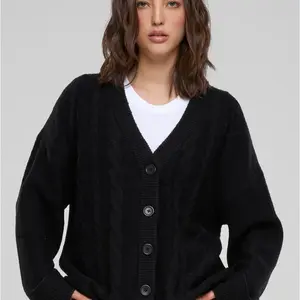 Women's knitted cardigan black