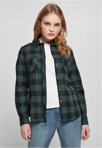 Ladies Turnup Checked Flanell Shirt jaspis/black