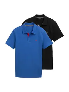 TOM TAILOR Tričko  kráľovská modrá / čierna
