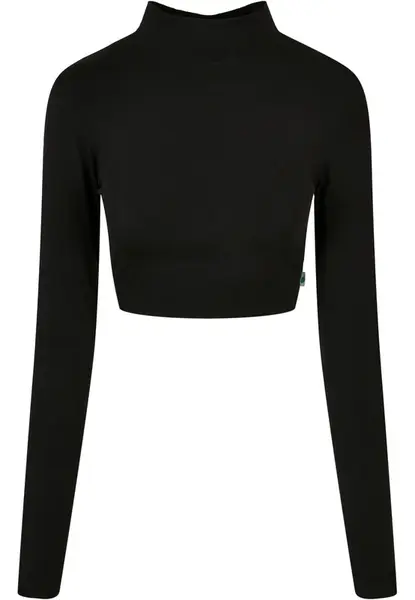 Women's Organic Long Sleeve Turtleneck - Black