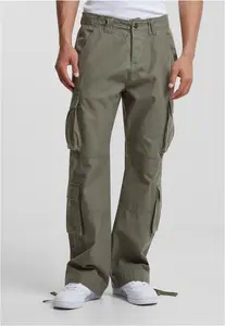 Men's Double Cargo Trousers - Olive