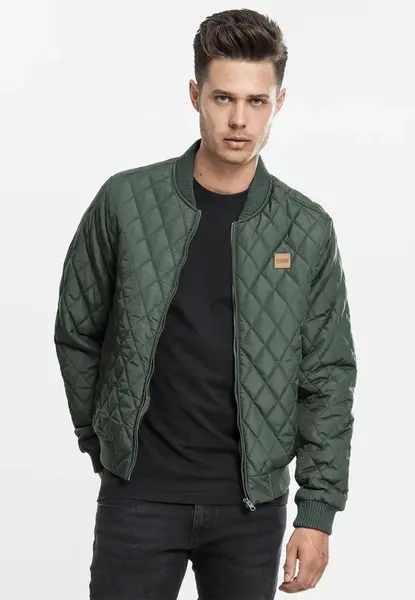 Diamond Quilt Nylon jacket olive
