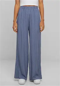 Women's Viscose Resort Trousers - Striped