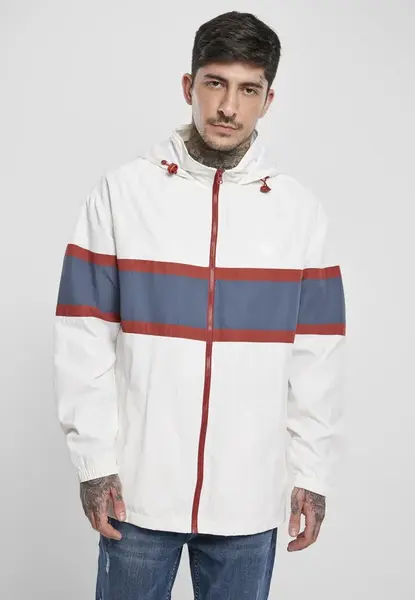 Bílá nylonová anorak bunda