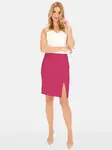 PERSO Woman's Knee-length women's suede skirt