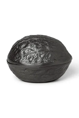 Nádoba s víkem ferm LIVING Forest Nut Box černá barva