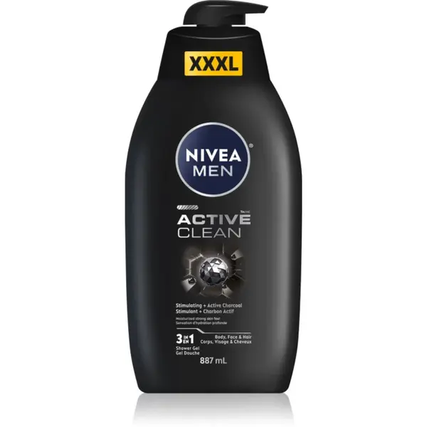 NIVEA MEN Active Clean sprchový gel pro muže 887 ml