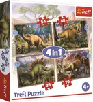 Trefl Puzzle Zajímaví dinosauři 4v1