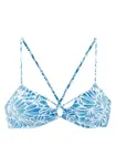 VENICE BEACH Bikinový top  svetlomodrá / biela