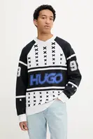 Svetr Hugo Blue Shalock pánský, bílá barva, 50543775