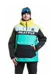 Pánská snb & ski bunda meatfly zenith tyrkysová/černá/žlutá s
