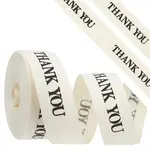 2 Rolls Thank You Pattern Polycotton Ribbon