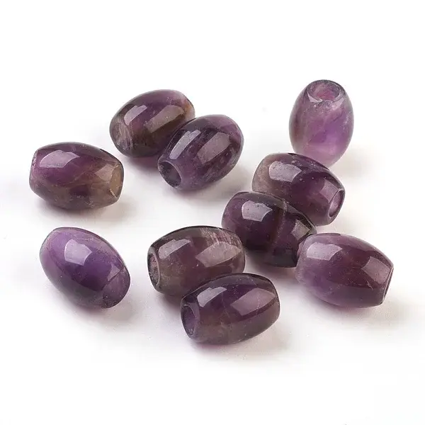 Natural Amethyst European Beads