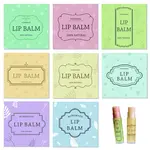 80Pcs 8 Style Lip Balm DIY Label Sticker
