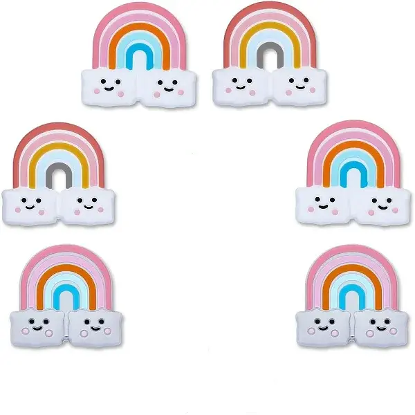 6pcs 3 colors Silicone Beads