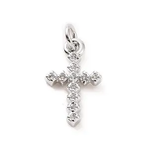 Brass Micro Pave Cubic Zirconia Charms