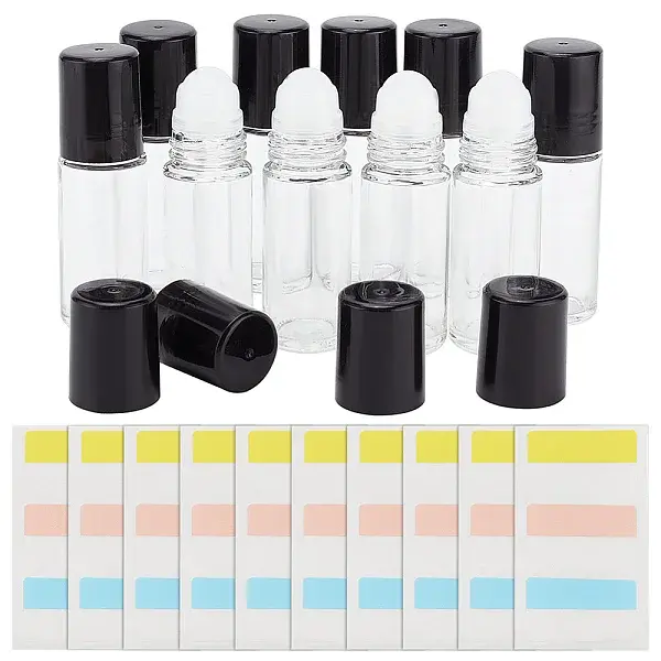 Transparent Glass Roller Ball Bottles