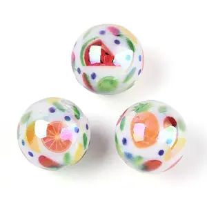 Printed Opaque Acrylic Beads