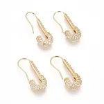 Brass Micro Pave Cubic Zirconia Dangle Earrings