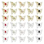 30Pcs 10 Colors Alloy Glass Cabochons