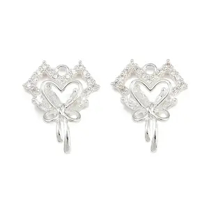 Brass Micro Pave Cubic Zirconia Pendants