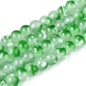 Baking Paint Glass Beads Strands