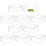10Pcs Square Acrylic Storage Boxes