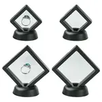 4Pcs 2 Styles Plastic 3D Floating Frame Display Holder