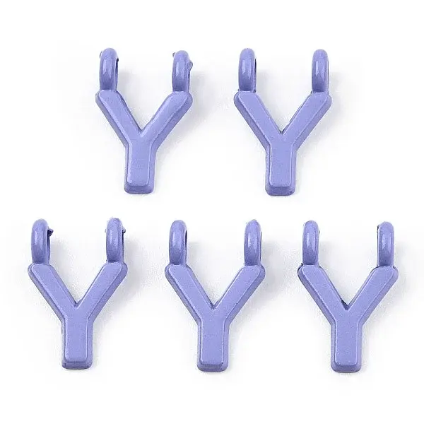 Rack Plating Spray Painted Alloy 2-Loop Link Pendants