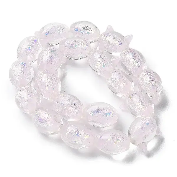 Handmade Foil Lampwork Beads Strands