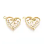 Brass Micro Pave Cubic Zirconia Pendants