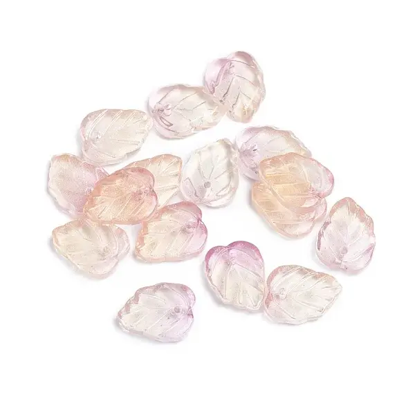 Two-Tone Transparent Glass Charms