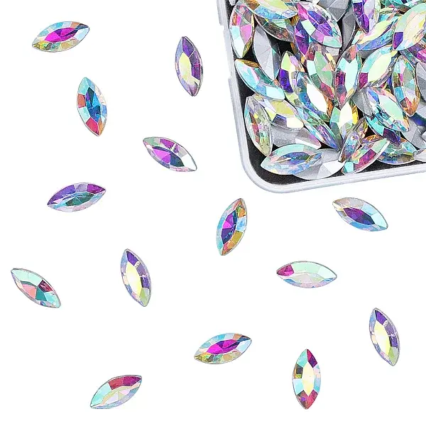 Pointed Back Glass Rhinestone Cabochons
